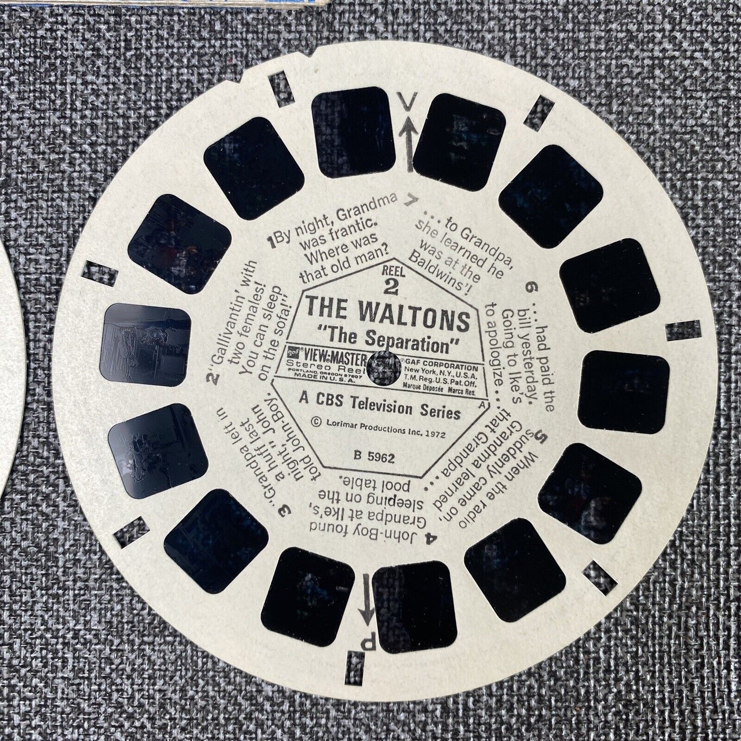 The Waltons 1972 CBS TV Series View-Master Packet Set