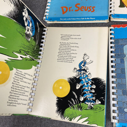 Vintage 1970's Lot of 7 Fisher Price Talk to Me Player Books- Disney, Sesame