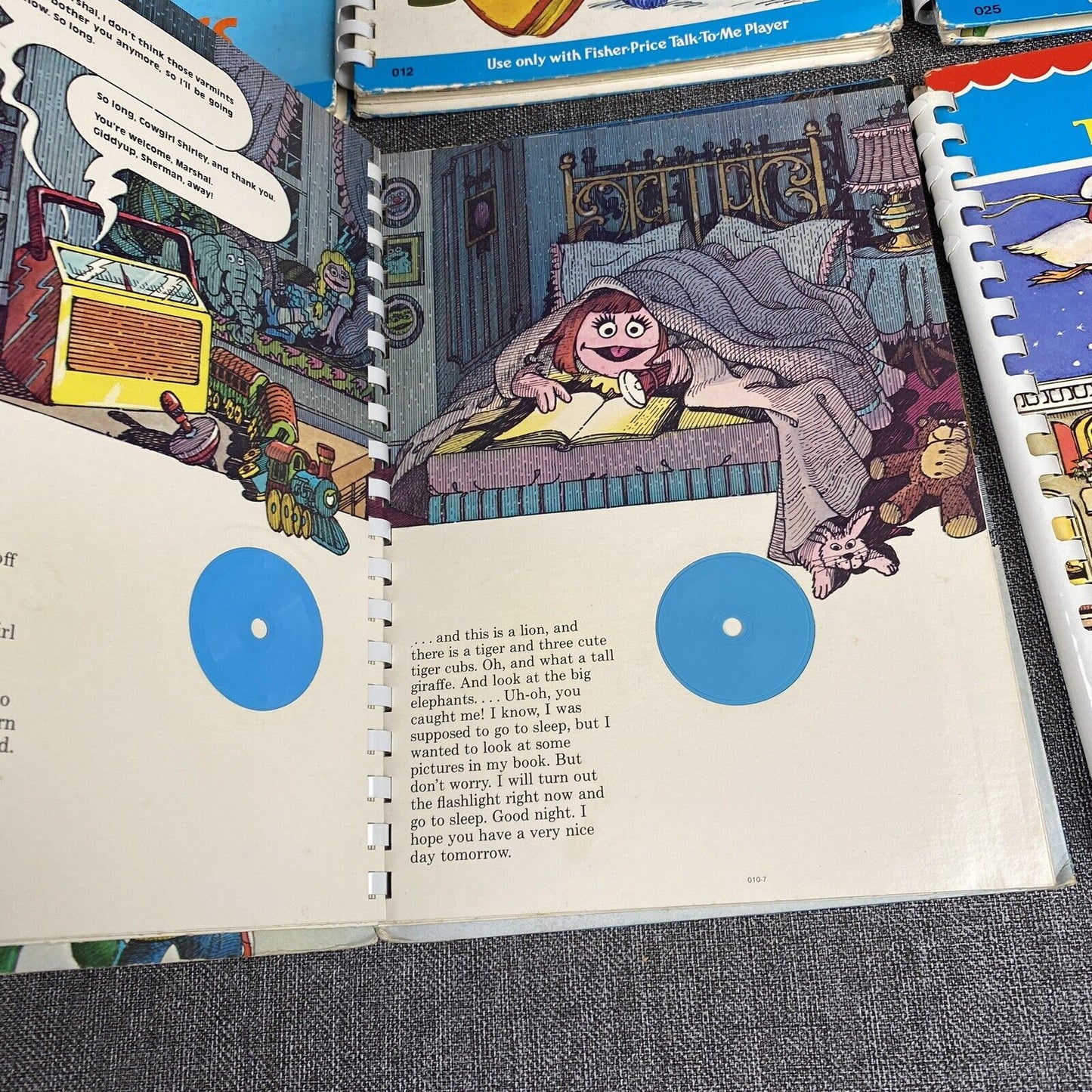 Vintage 1970's Lot of 7 Fisher Price Talk to Me Player Books- Disney, Sesame