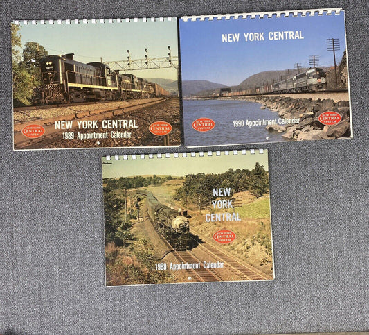 Lot of 3 - New York Central system 1988, 1989, 1990 appointment Calendars