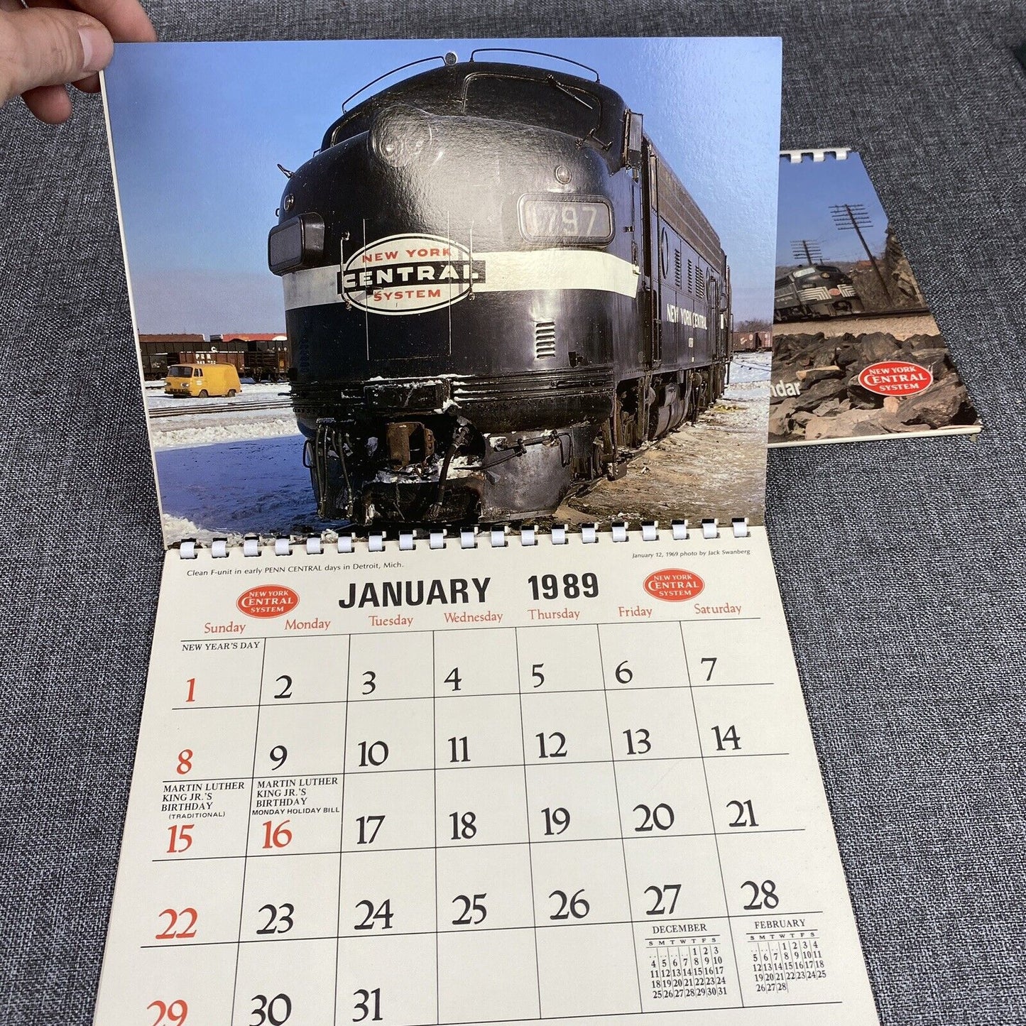 Lot of 3 - New York Central system 1988, 1989, 1990 appointment Calendars