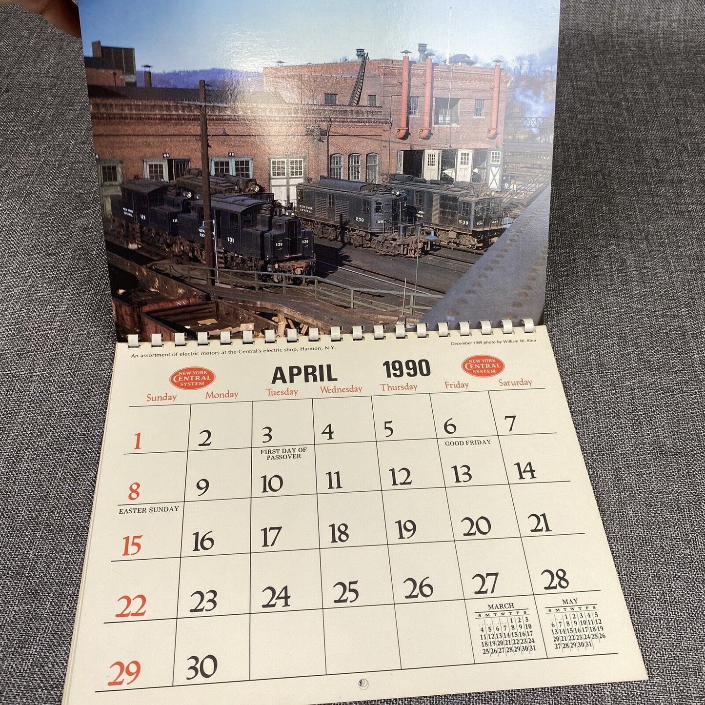 Lot of 3 - New York Central system 1988, 1989, 1990 appointment Calendars