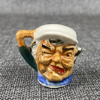 Vintage Japanese Porcelain Salt & Pepper Shakers Head Mugs