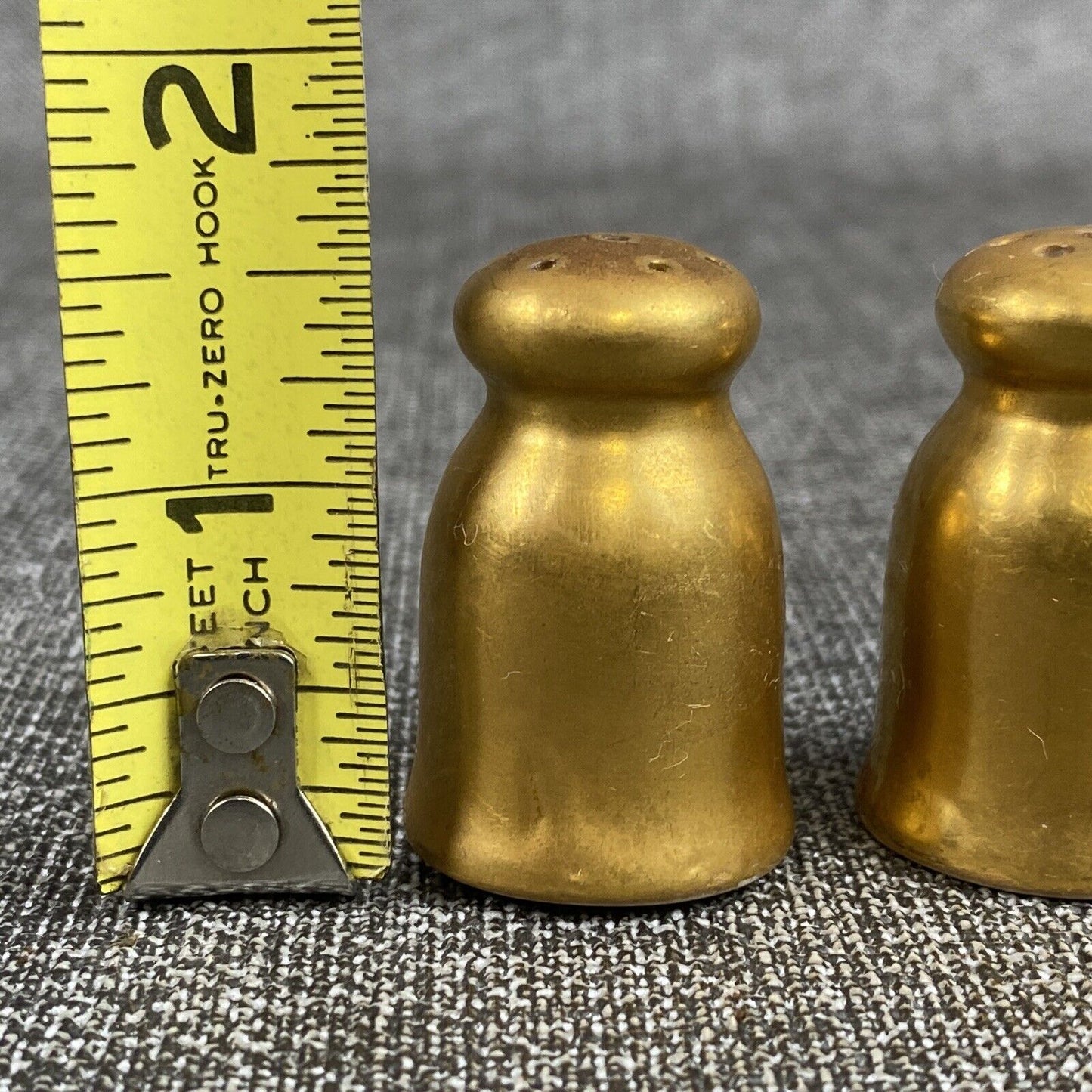 Vintage Japan Porcelain Salt & Pepper Shakers Gold Gilded