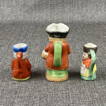 Occupied Japan Figurines Vintage CERAMIC COLONIAL Mini Mugs