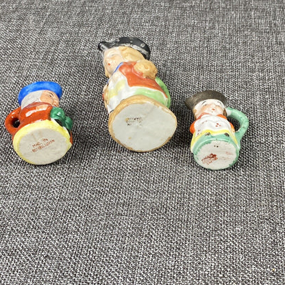 Occupied Japan Figurines Vintage CERAMIC COLONIAL Mini Mugs