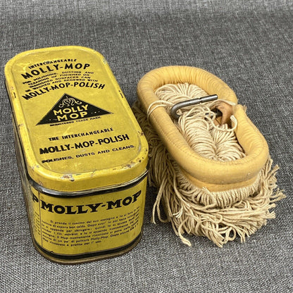 Vintage Interchangeable Molly-Mop Polish in the original Lithographed Can