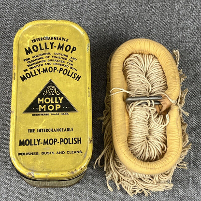 Vintage Interchangeable Molly-Mop Polish in the original Lithographed Can