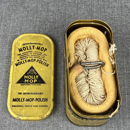 Vintage Interchangeable Molly-Mop Polish in the original Lithographed Can