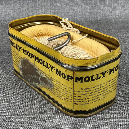 Vintage Interchangeable Molly-Mop Polish in the original Lithographed Can