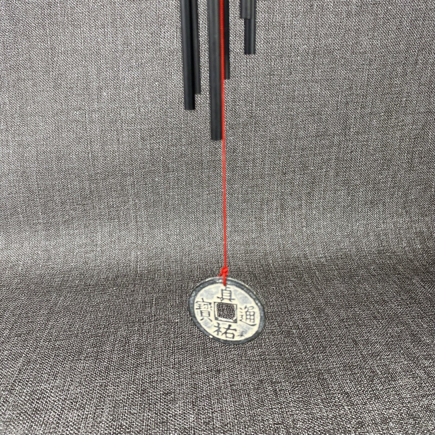 Vintage Asian style metal wind chimes 22" long - VIDEO