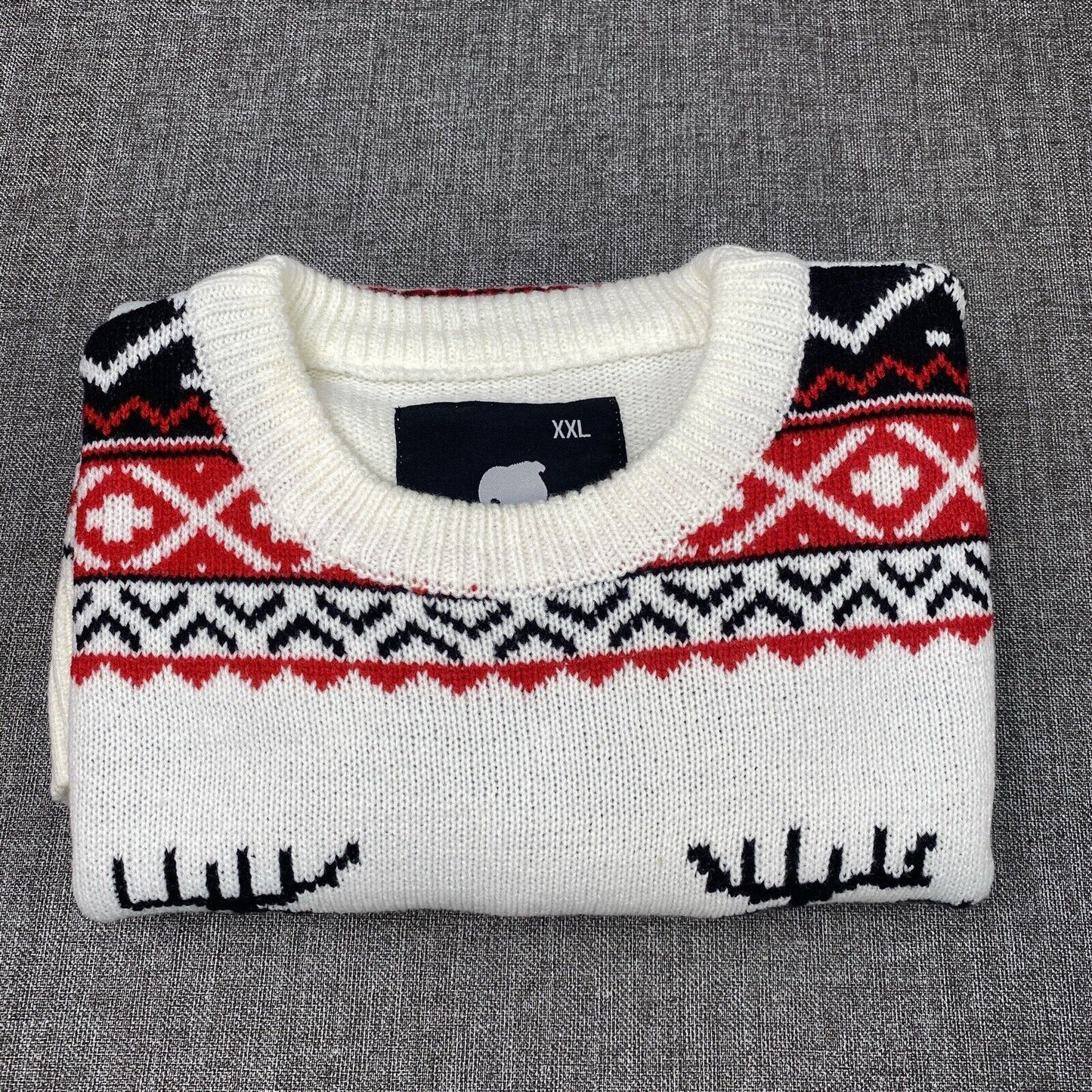 American Stitch Moose-Snowflakes  Red,White,Black  Pullover  Size XXL