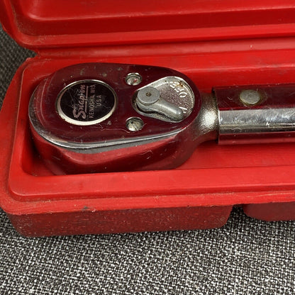 Snap-on 1/2" Drive Ratcheting Click Torque Wrench 30 - 200 Ft Lbs QJR3200A USA