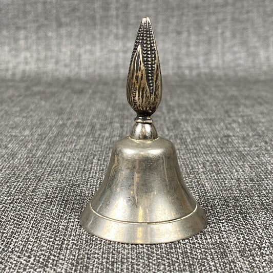 Vintage Webster Sterling Silver Handled Dinner Bell Corn Cob Finial