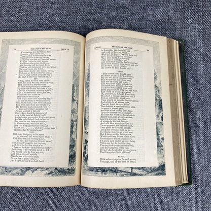 Antique Sir Walter Scott's Poetical Works Gall & Inglis Landscape Edition Rare