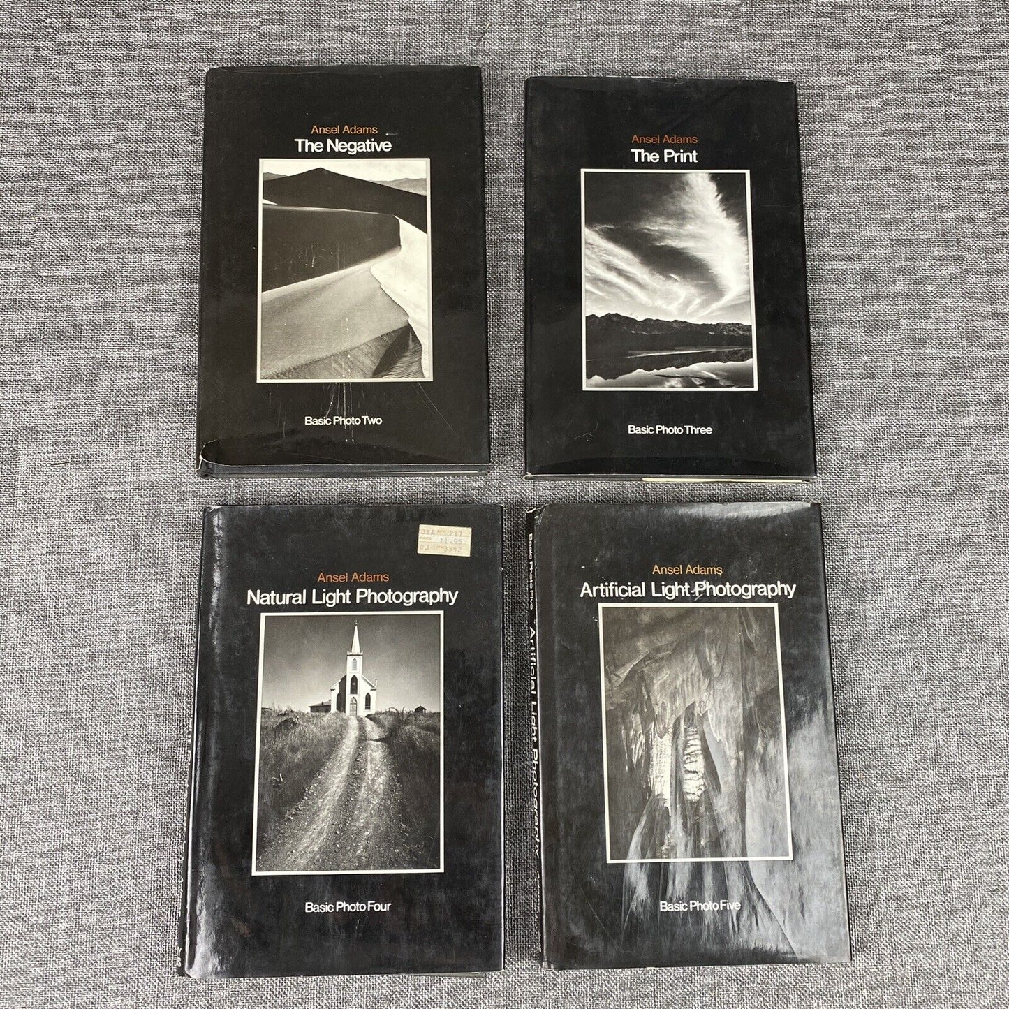 Ansel Adams Basic Photo 2-5 lot of 4 books, The Negative , The Print etc...