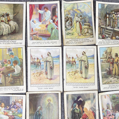 Lot of 39 ANTIQUE 1928 Bible Picture Cards