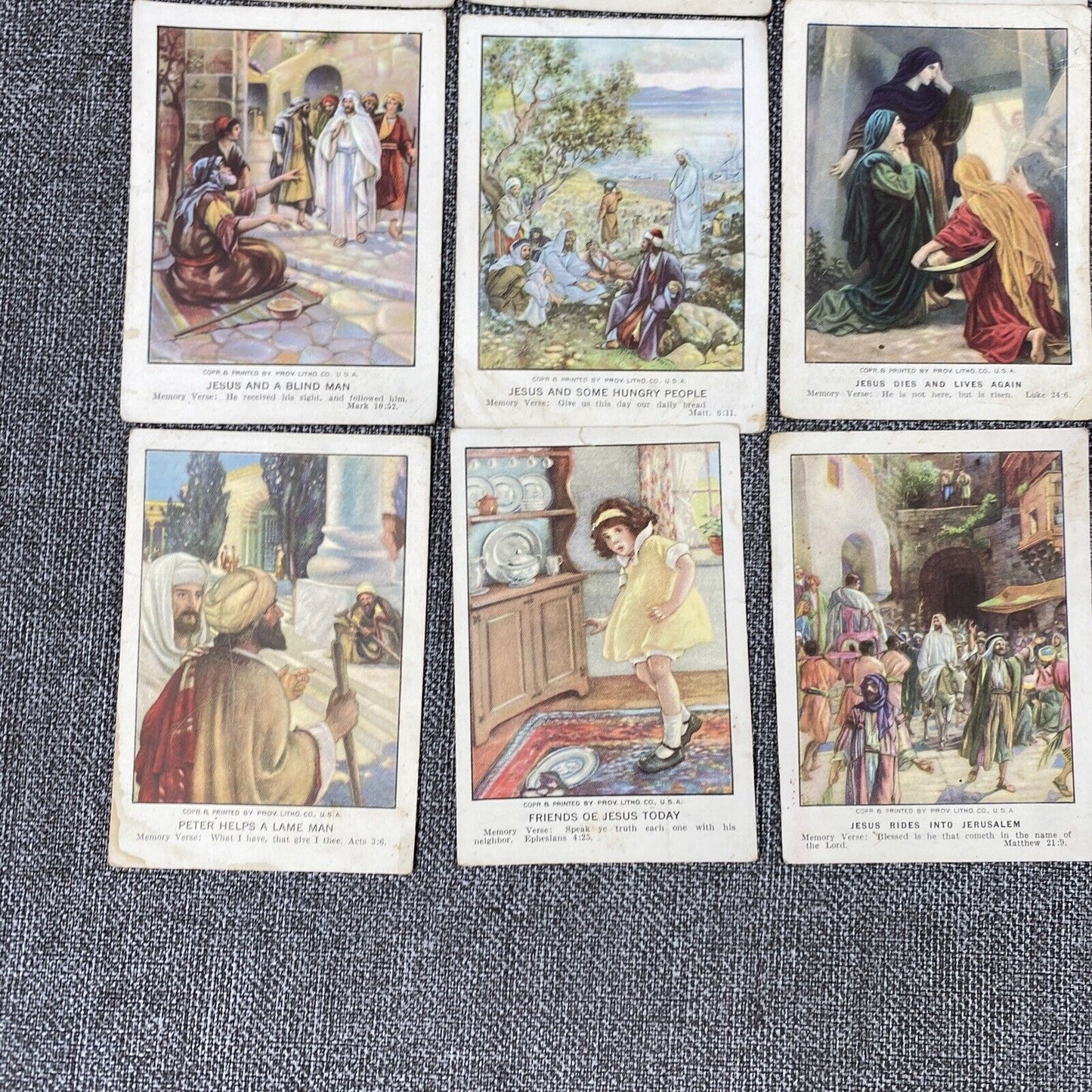 Lot of 39 ANTIQUE 1928 Bible Picture Cards