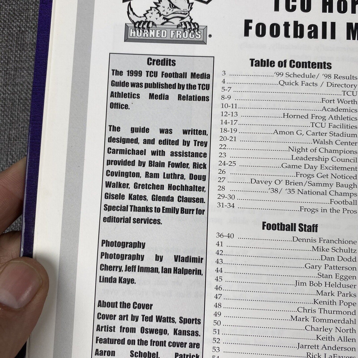 1999 TCU Football Media Guide