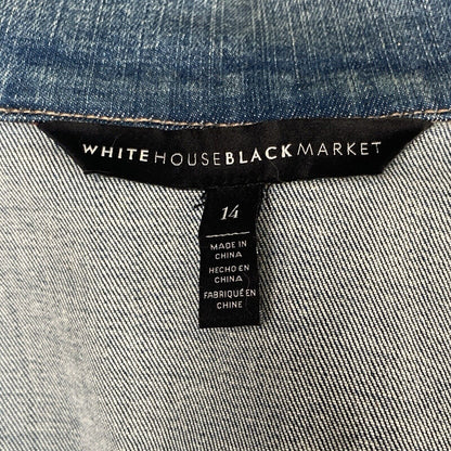 White House Black Market Denim Jacket Sz 14