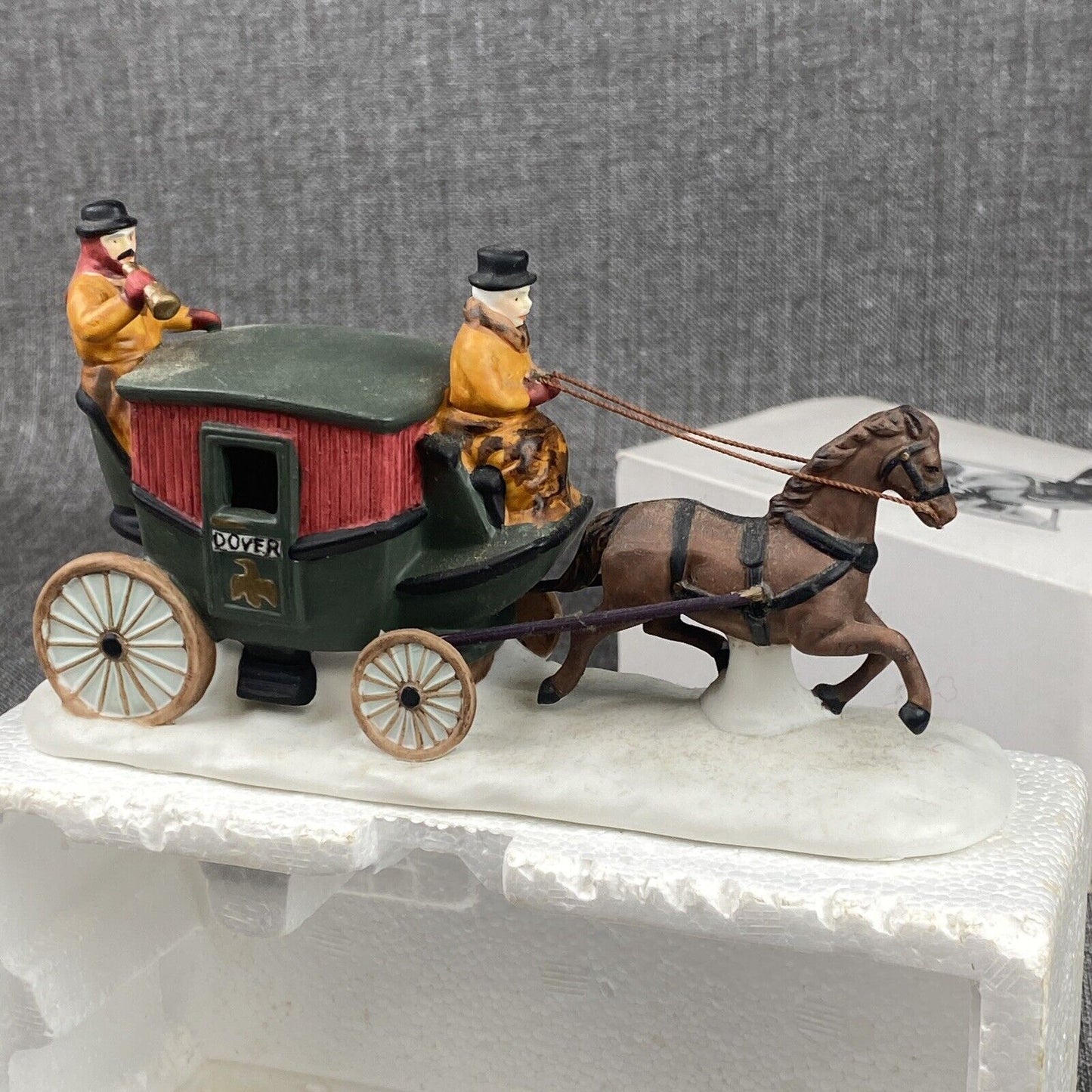 Dept 56 Christmas Heritage Village One Horse Open Sleigh, Sign