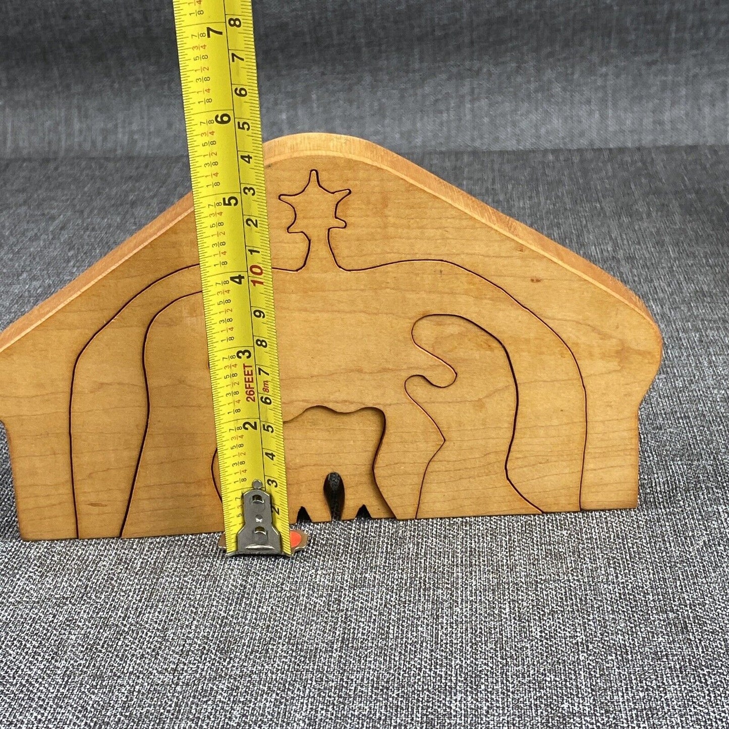 Vintage Wooden Nativity Display Wood 4 Level