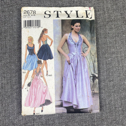 Style Pattern 2678 Size A 8 - 18 Retro Party Dress