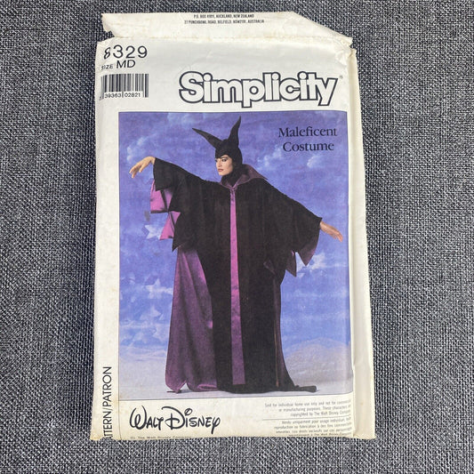 80's VTG Maleficent Costume Simplicity Disney Pattern 8329 MD