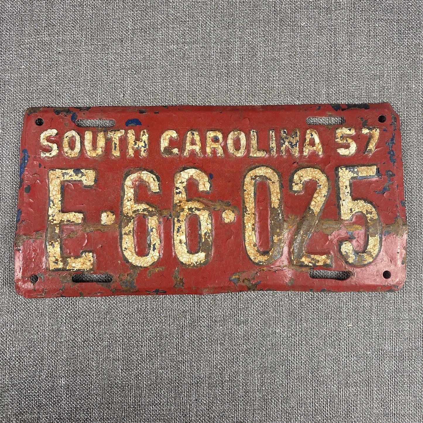 1957 SOUTH CAROLINA license plate Vintage antique auto tag