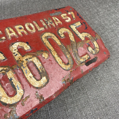 1957 SOUTH CAROLINA license plate Vintage antique auto tag