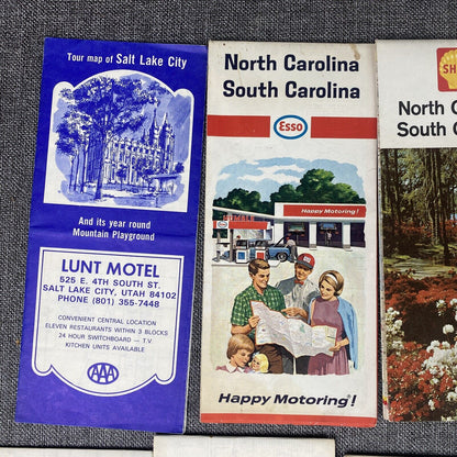 Lot of 13 Vintage Shell Road Maps 1970s  United States Shell, Exon, Esso