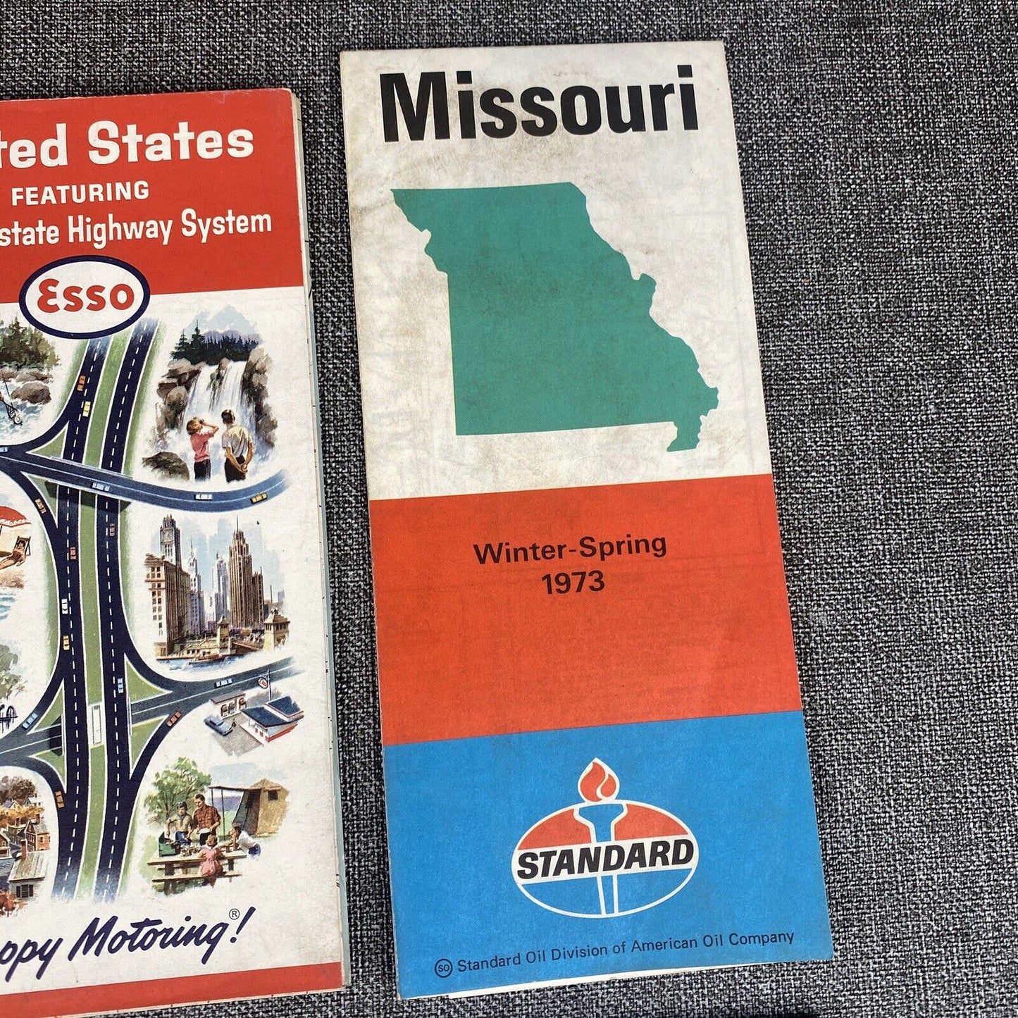 Lot of 13 Vintage Shell Road Maps 1970s  United States Shell, Exon, Esso