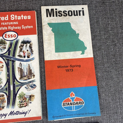 Lot of 13 Vintage Shell Road Maps 1970s  United States Shell, Exon, Esso