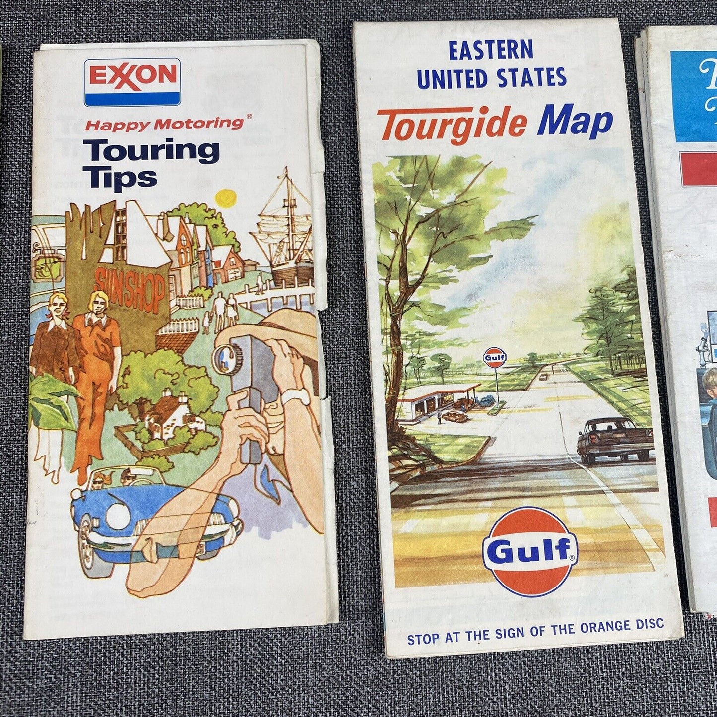 Lot of 13 Vintage Shell Road Maps 1970s  United States Shell, Exon, Esso