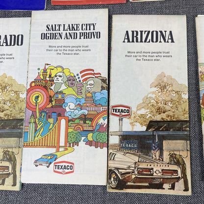 Lot of 13 Vintage Shell Road Maps 1970s  United States Shell, Exon, Esso