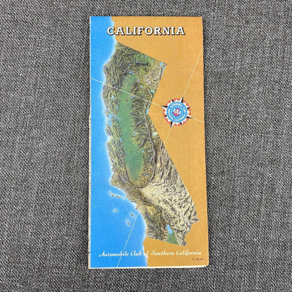 Vintage Map 1981 AAA Automotive Club Road Hwy California