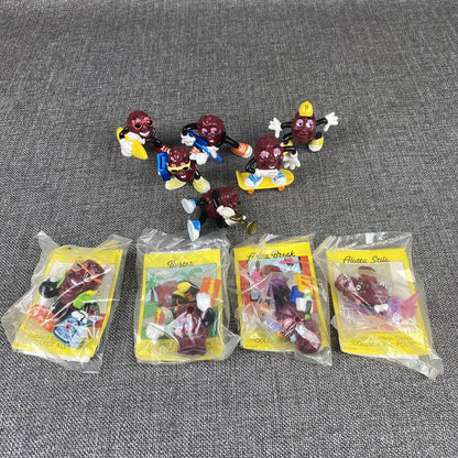 Lot of 10 Vintage California Raisins Figures Some still in Original Packaging