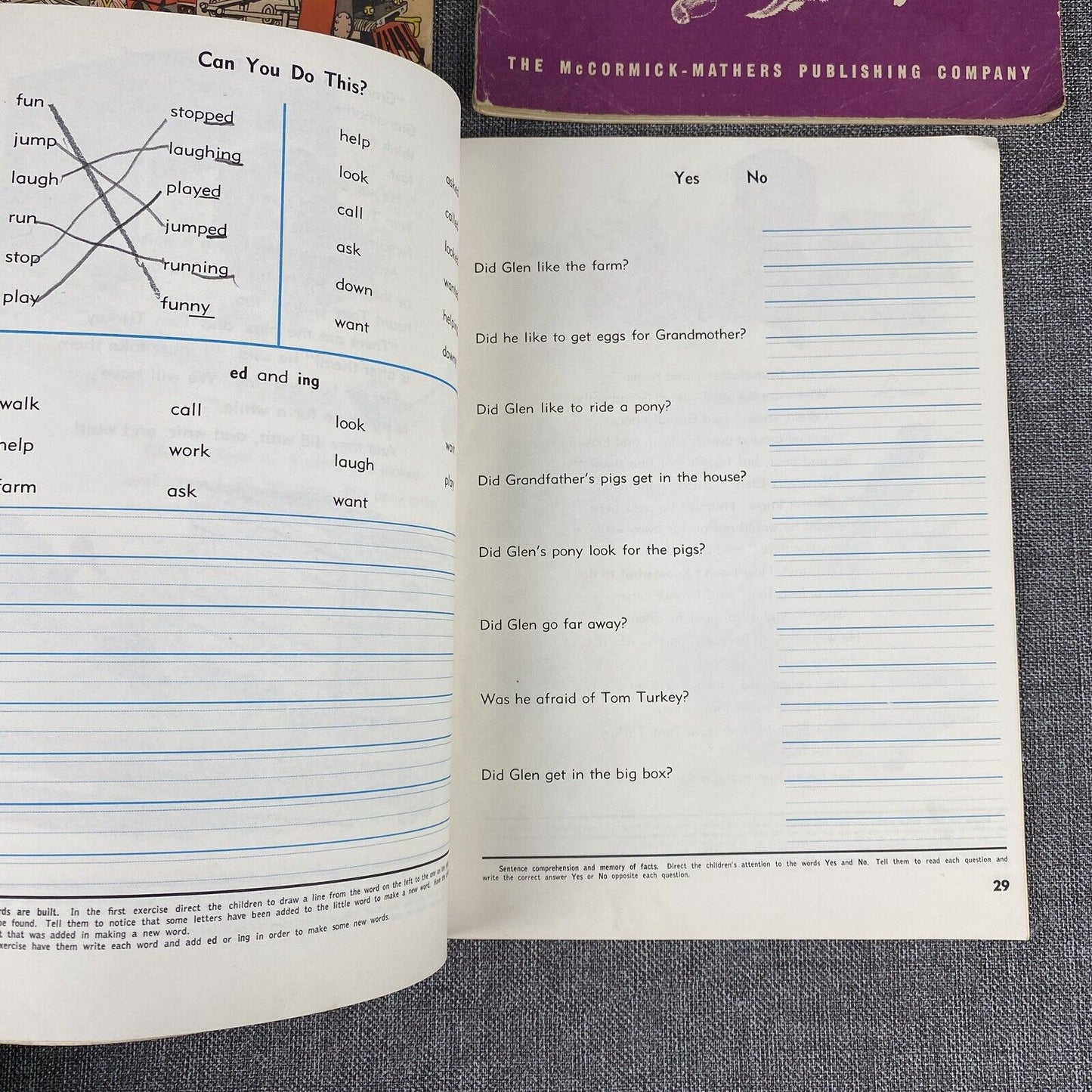 Vintage elementary School Work Books Spelling, Math etc... 1970's