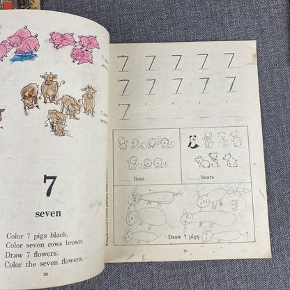 Vintage elementary School Work Books Spelling, Math etc... 1970's