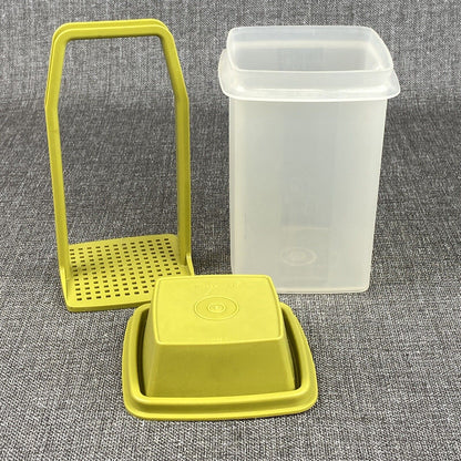 Tupperware Pickle Keeper Avocado Green Complete Set Vintage From The 1970’s