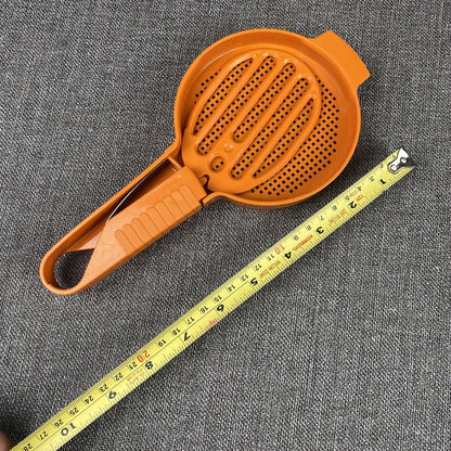 Vintage Tupperware Orange Sift-It Paddle Hand Held Sifter Handle