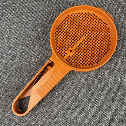 Vintage Tupperware Orange Sift-It Paddle Hand Held Sifter Handle