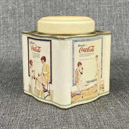 Retro Print "Drink Coca-Cola" "Have a Coke" Flip Top Storage Tin 1999