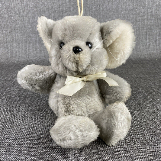 1979 Vintage 11" Dakin Mouse Plush Toy Grey