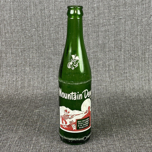 Vintage Mountain Dew 10oz Hillbilly Glass Bottle “It'll Tickle Yore Innards”Soda