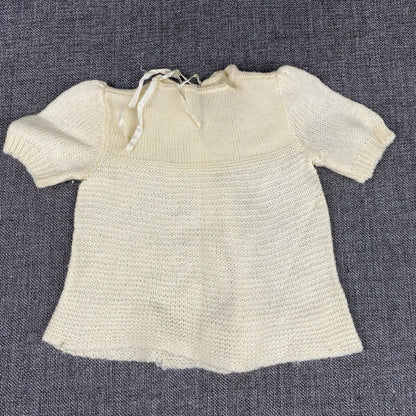 Lot Knitted Crocheted Baby Doll Infant Clothes Sweater Hats Vtg Handmade