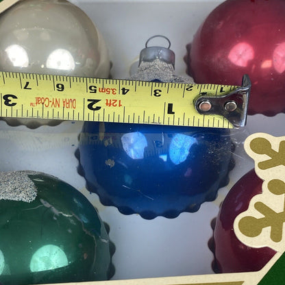 VTG Pyramid Glass Christmas Tree Ornament Mixed Round Ball Lot