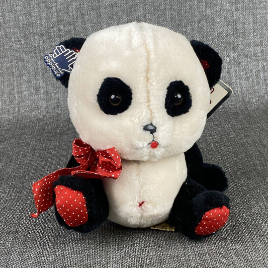 Vintage Dakin Panda Bear Black and White Plush Stuffed Animal Toy Applause 8”