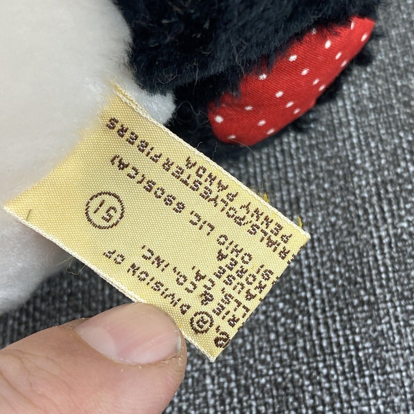 Vintage Dakin Panda Bear Black and White Plush Stuffed Animal Toy Applause 8”