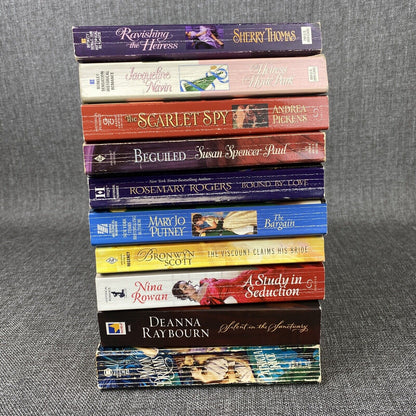 Lot of 10 Romance Novels Vintage Paperback, Mary Jo Putney, Sherry Thomas etc...